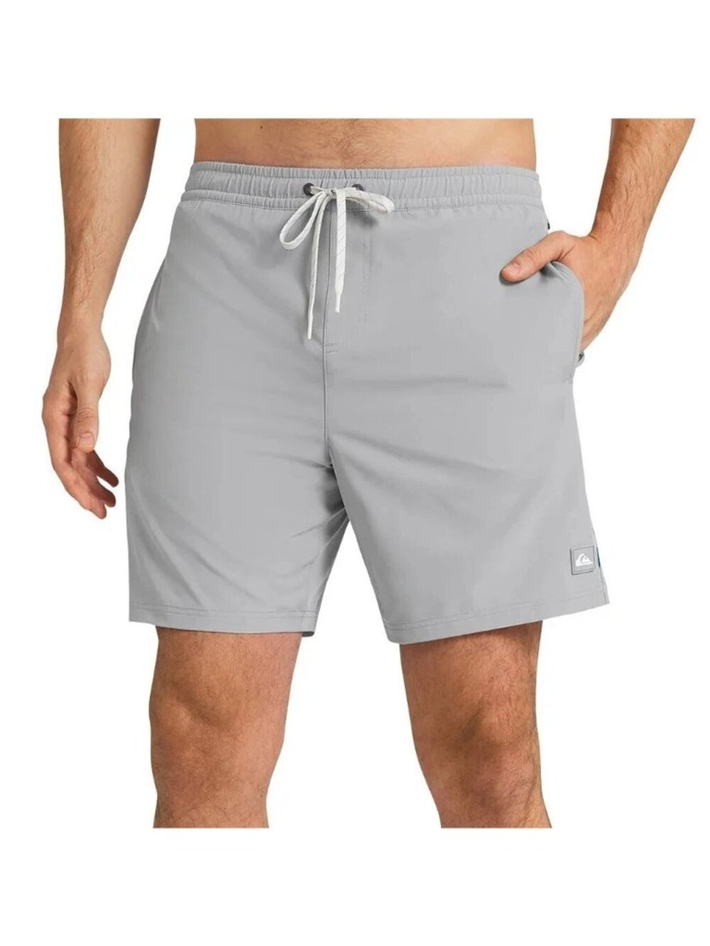 NWT Quiksilver Men's S Waterman Swim Volley Shorts Gray UPF 50 Quick Dry